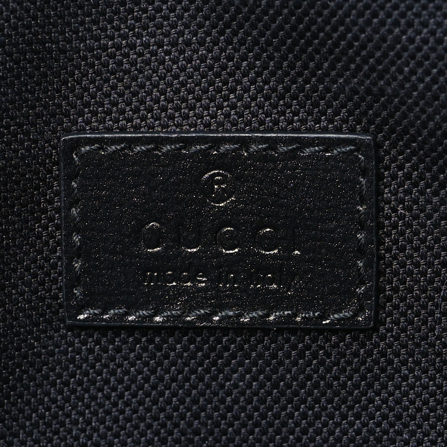 Gucci GG Supreme Monogram Textured Calfskin Retro Interlocking G Belt Bag Black 6 of 11