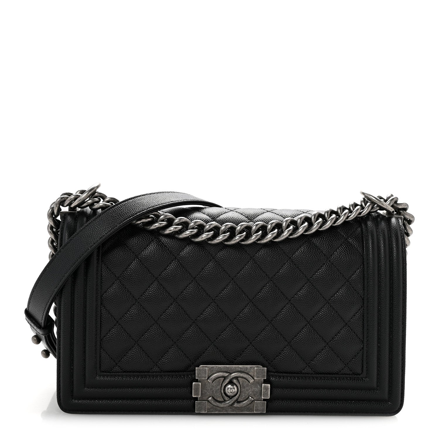 Chanel Caviar Quilted Medium Boy Flap Black 1 of 13