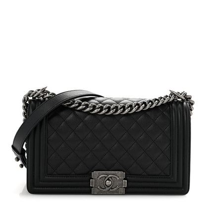 Chanel Caviar Quilted Medium Boy Flap Black 1 of 13