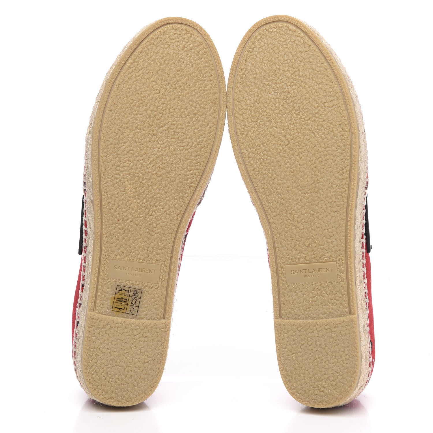 Saint Laurent Bandana Print Canvas Espadrilles 37.5 Red 5 of 9