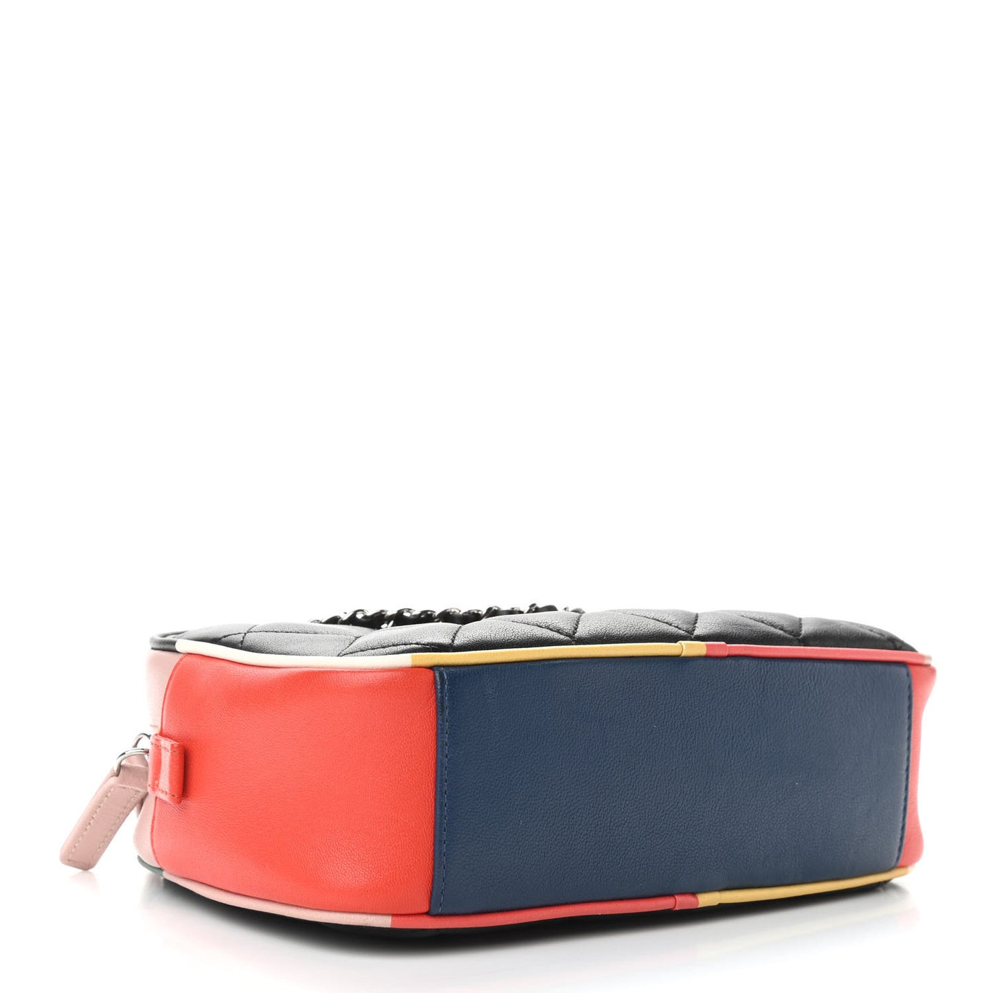Calfskin Quilted Cuba Camera Bag Black Multicolor
