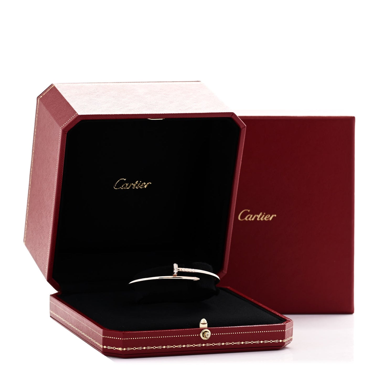 18K Pink Gold Diamond Small Juste Un Clou Bracelet 15