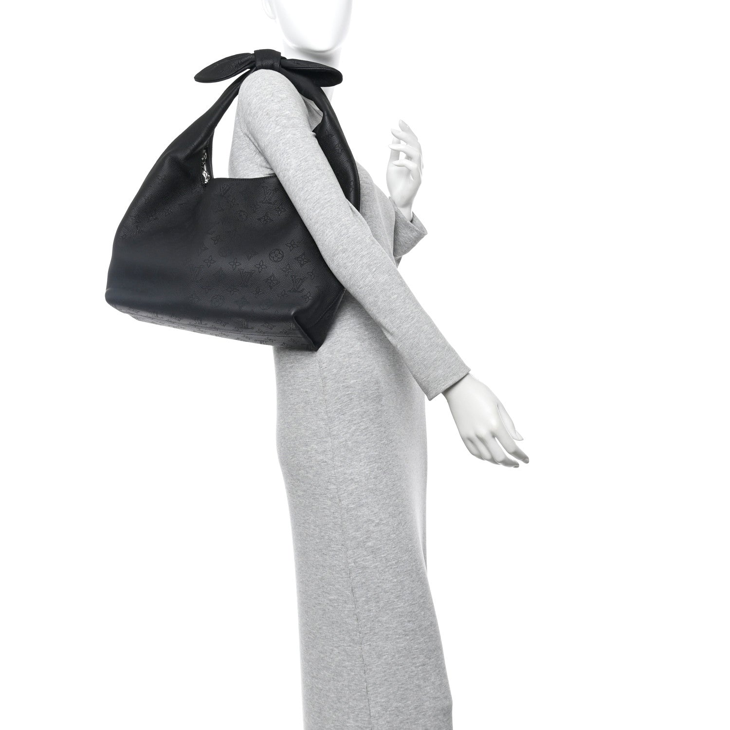 Louis Vuitton Mahina Why Knot MM Black 2 of 9