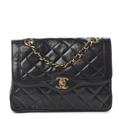 Chanel Lambskin Quilted Small Double Flap Black 1 of 8