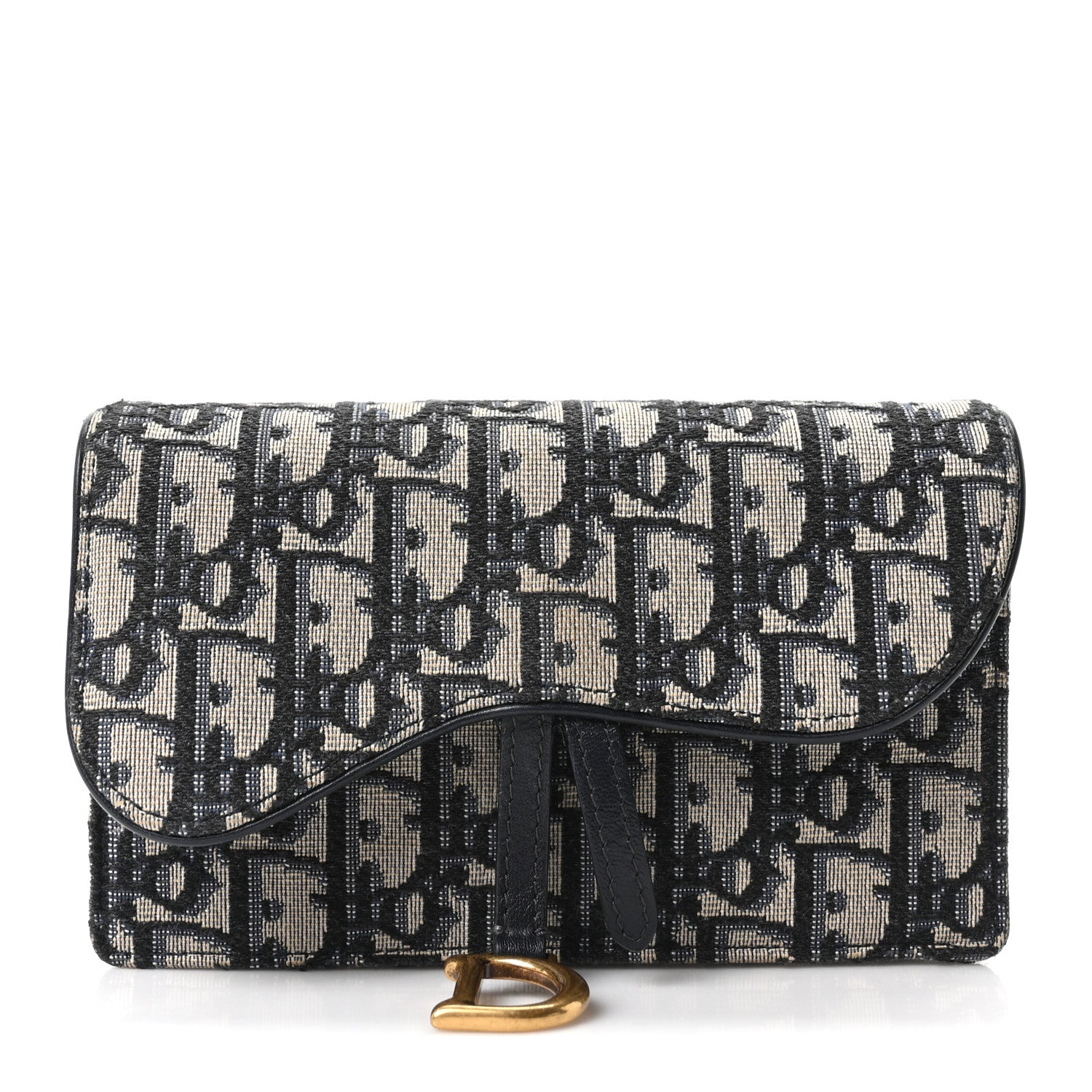 Christian Dior Oblique Saddle Belt Bag Blue 1 of 11