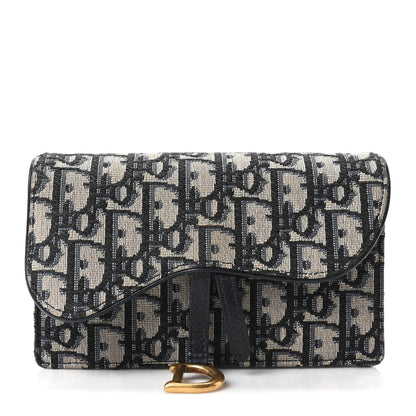 Christian Dior Oblique Saddle Belt Bag Blue 1 of 11