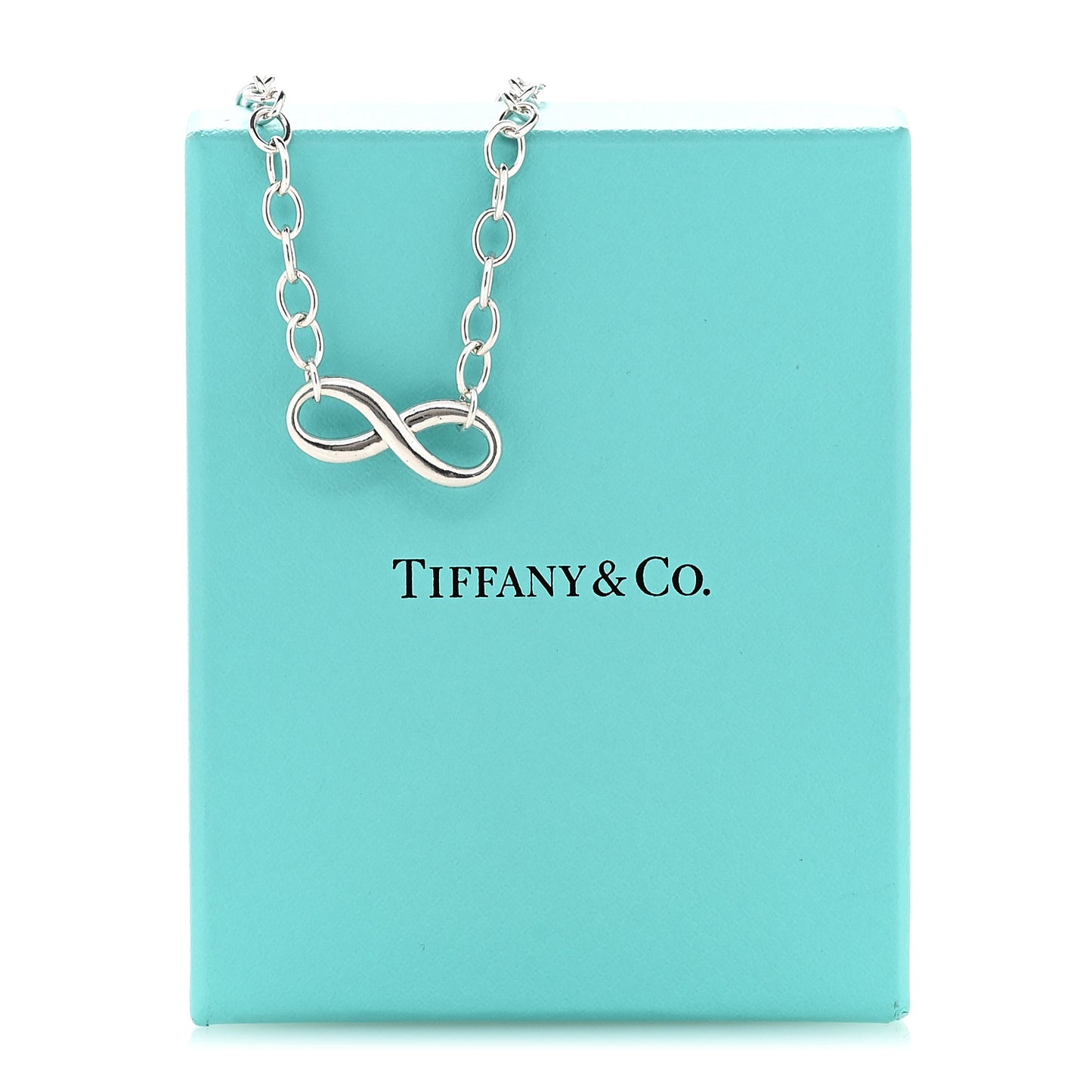 Sterling Silver Narrow Infinity Link Necklace