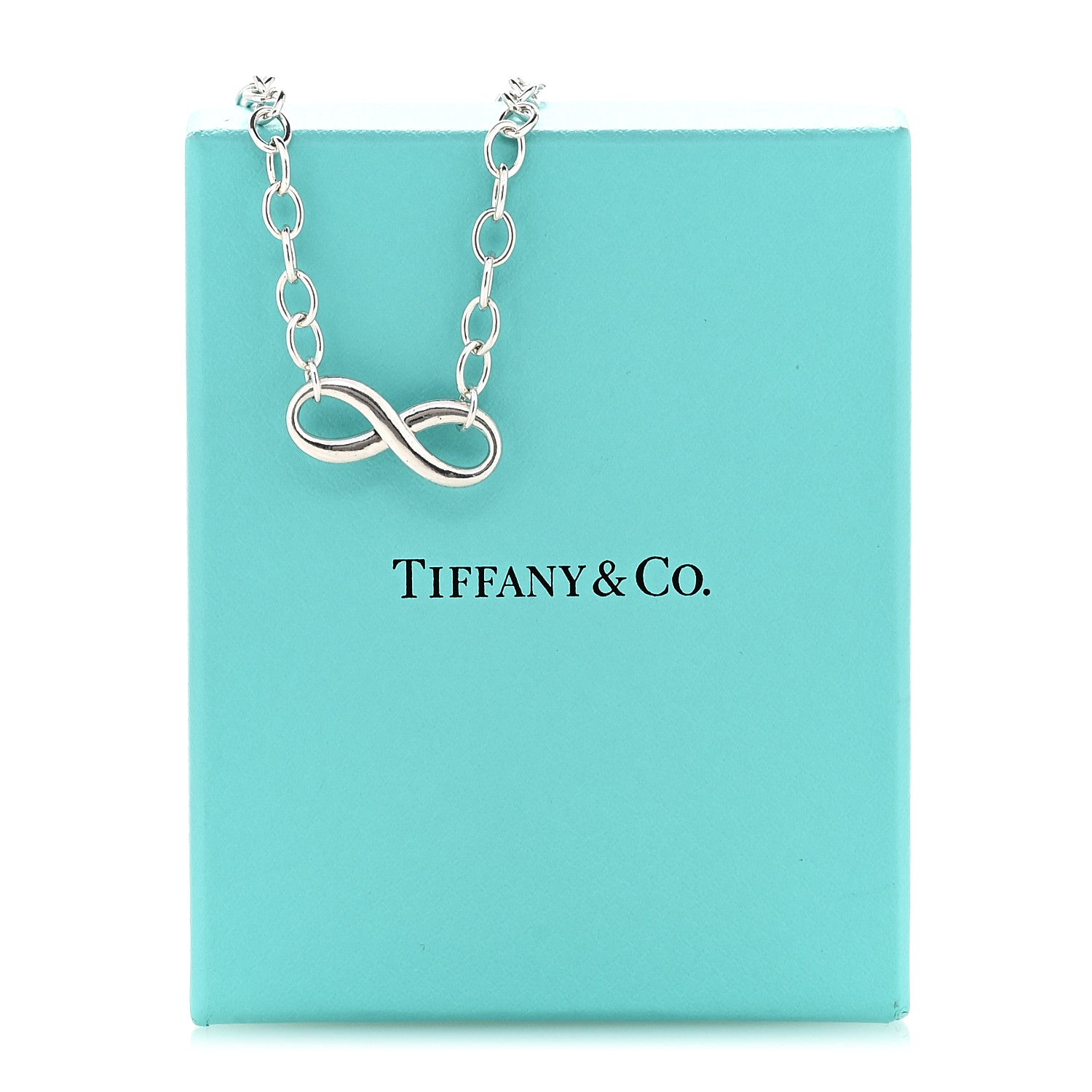 Tiffany Sterling Silver Narrow Infinity Link Necklace 8 of 8