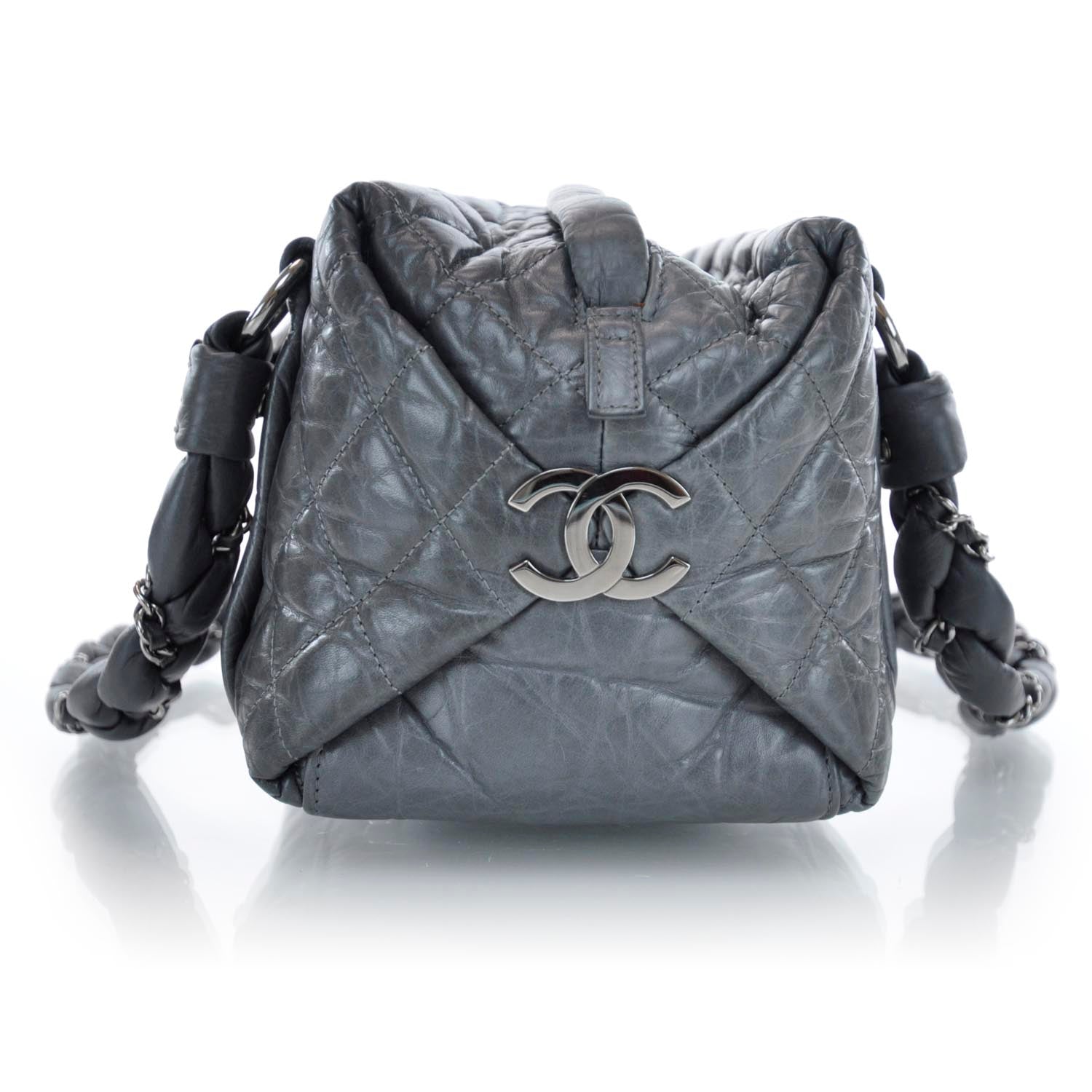 Chanel Ligne Lady Braid Small Tote Grey 6 of 11