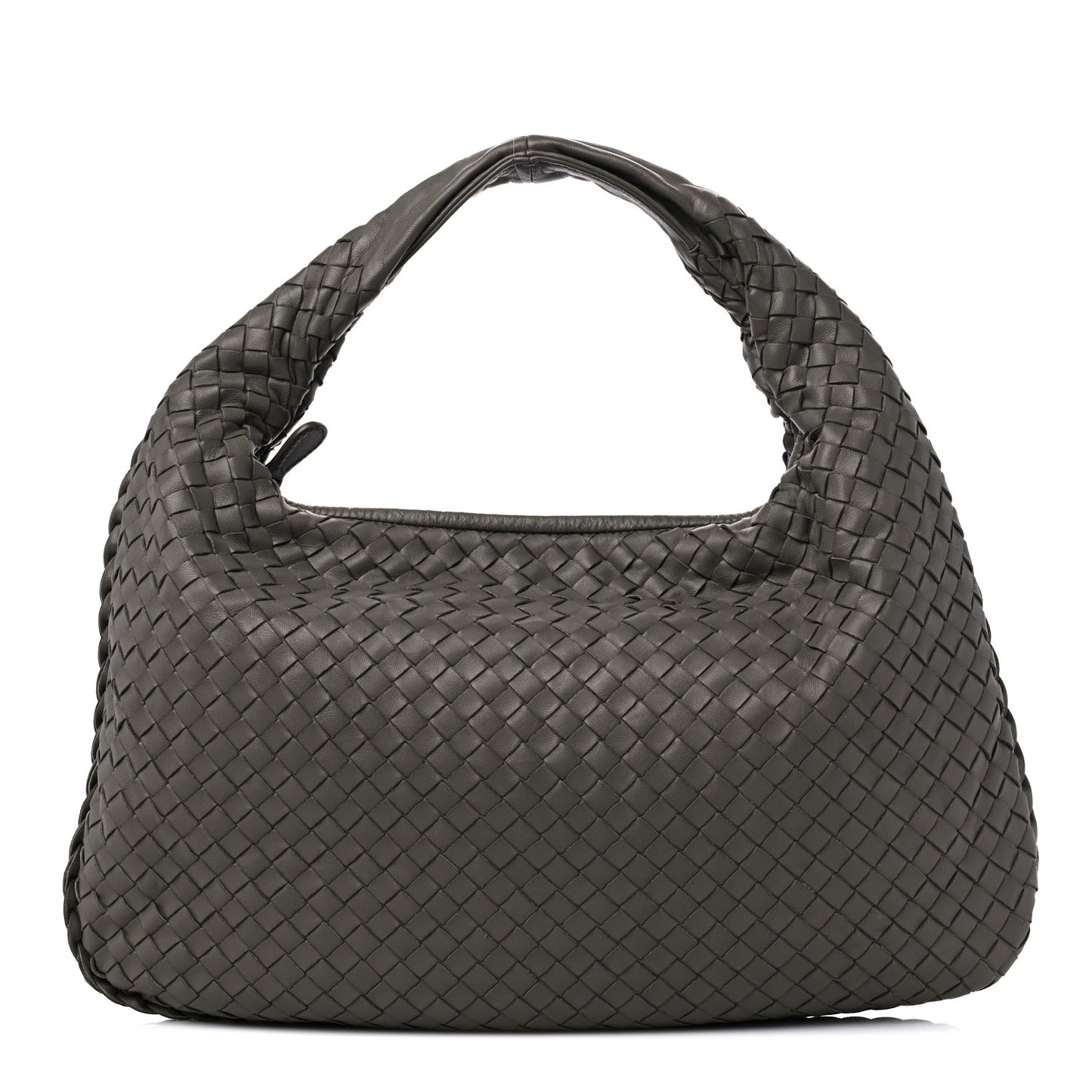 Nappa Intrecciato Small Veneta Hobo Grey
