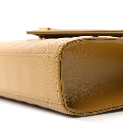 Saint Laurent Grain De Poudre Textured Mixed Matelasse Triquilt Medium Monogram Satchel Old Oil 9 of 9