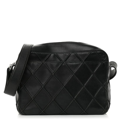 Chanel Lambskin Stitched Camera Case Black 1 of 10