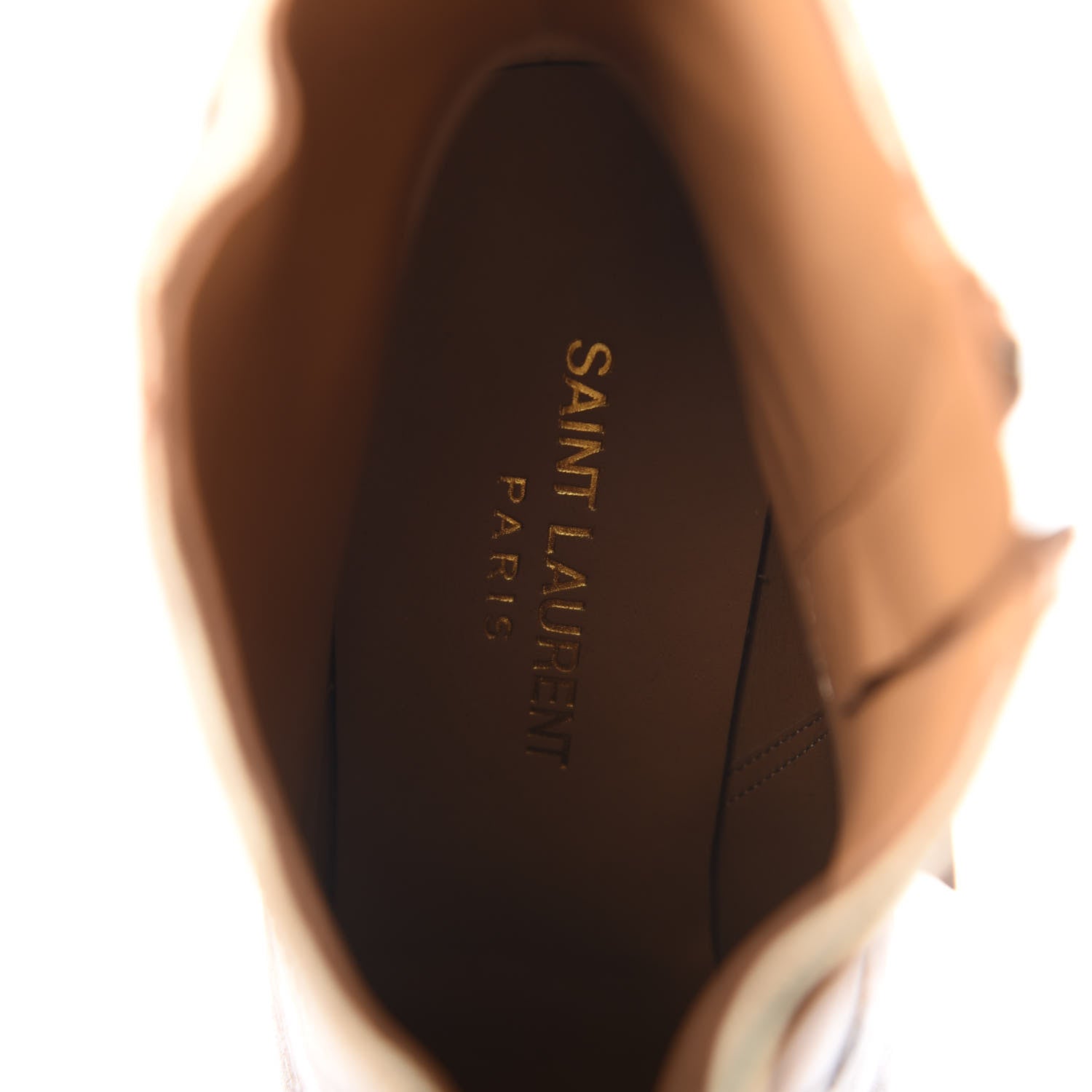 Saint Laurent Calfskin Theo 95 Zip Boot 38.5 Cognac 6 of 11