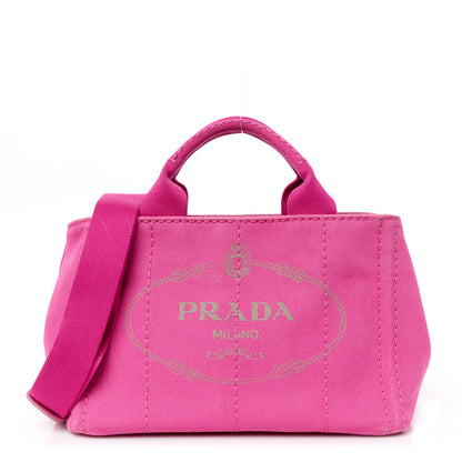 Prada Canapa Small Logo Tote Peonia 1 of 12