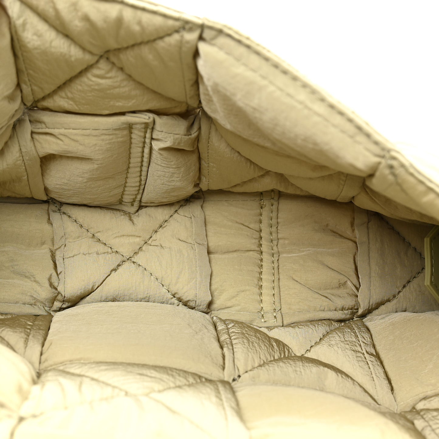 Nylon Intrecciato Padded Tech Cassette Bag Travertine