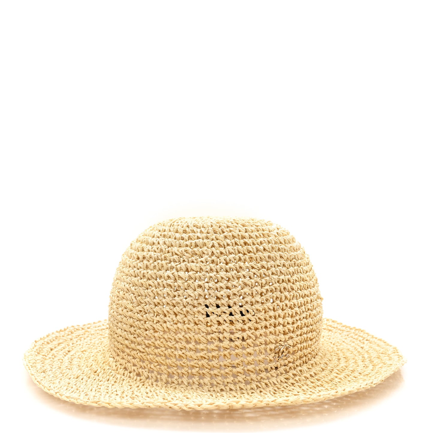 Straw Wide Brim Hat L Beige