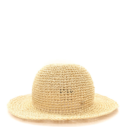 Chanel Straw Wide Brim Hat L Beige 3 of 8