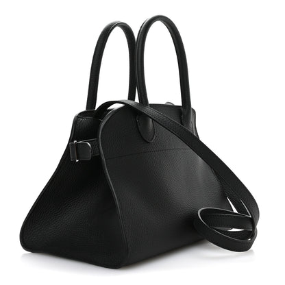 The Row Grained Calfskin Soft Margaux 10 Bag Black 3 of 9