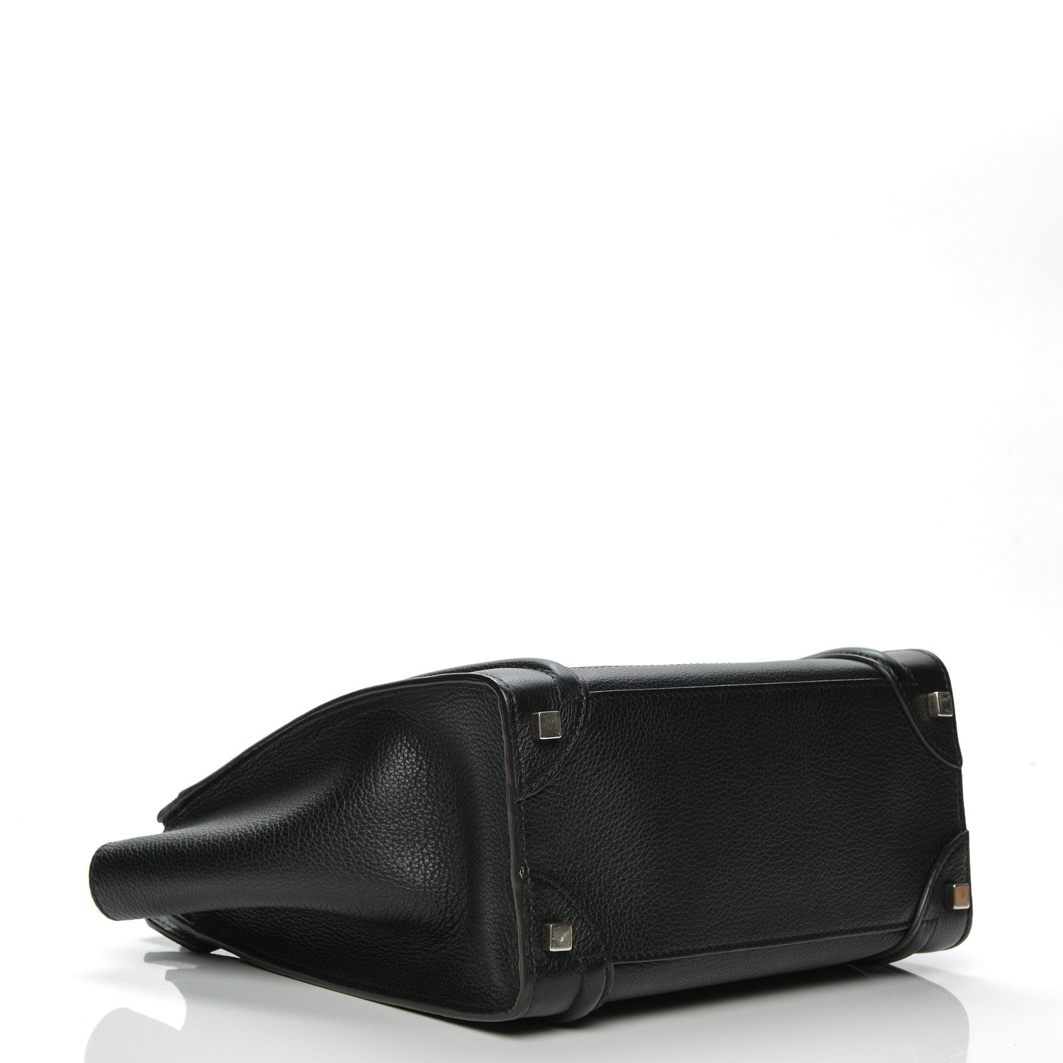 Celine Drummed Calfskin Micro Luggage Black 4 of 7