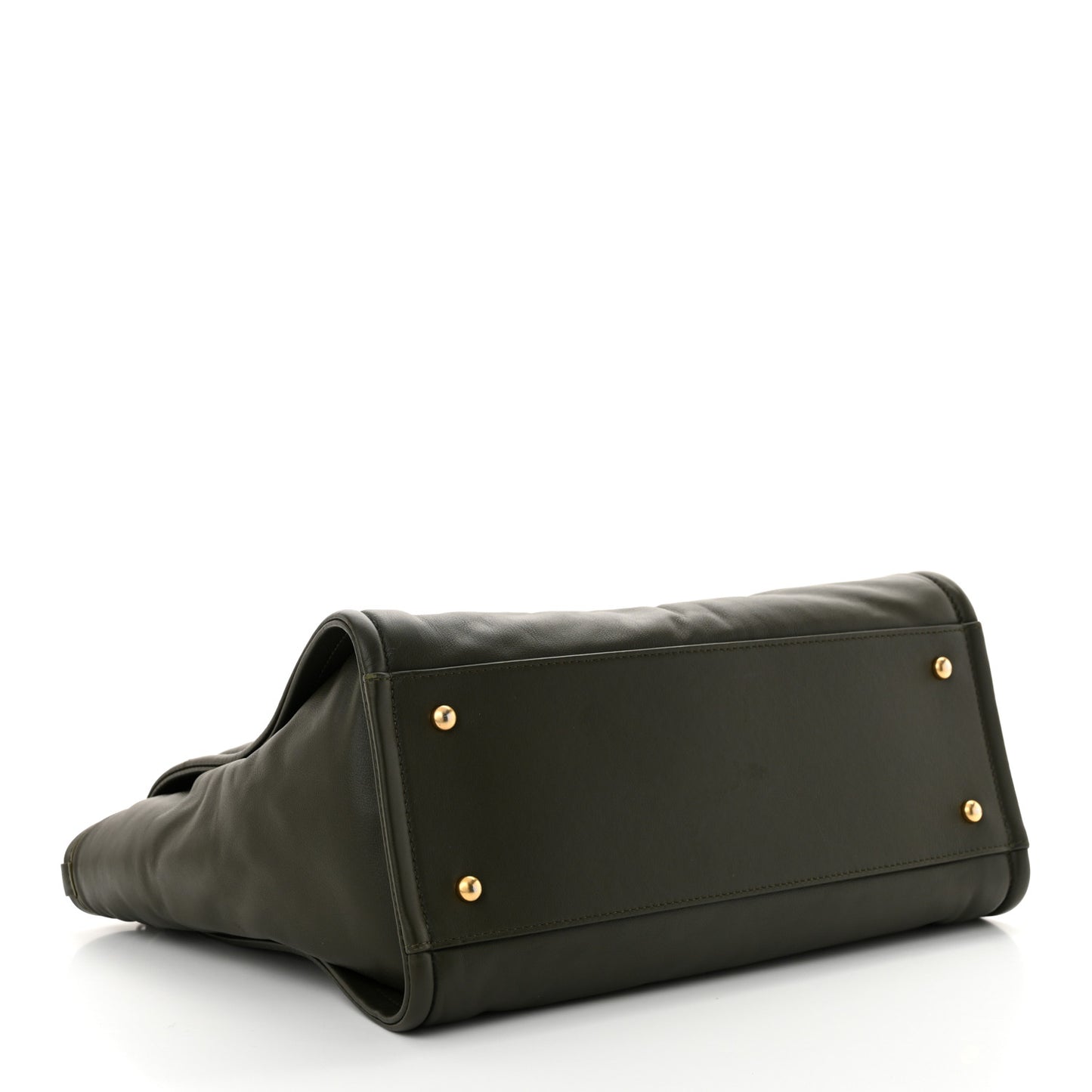 Calfskin Small Deauville Tote Khaki