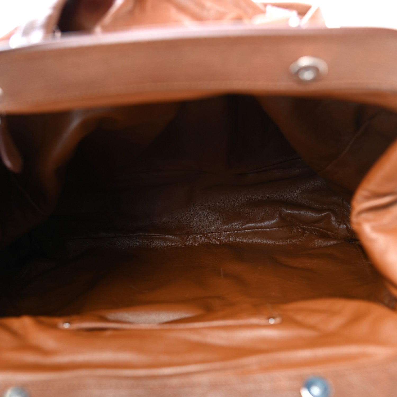 Prada Washed Buffalo Frame Bag Brandy 5 of 9