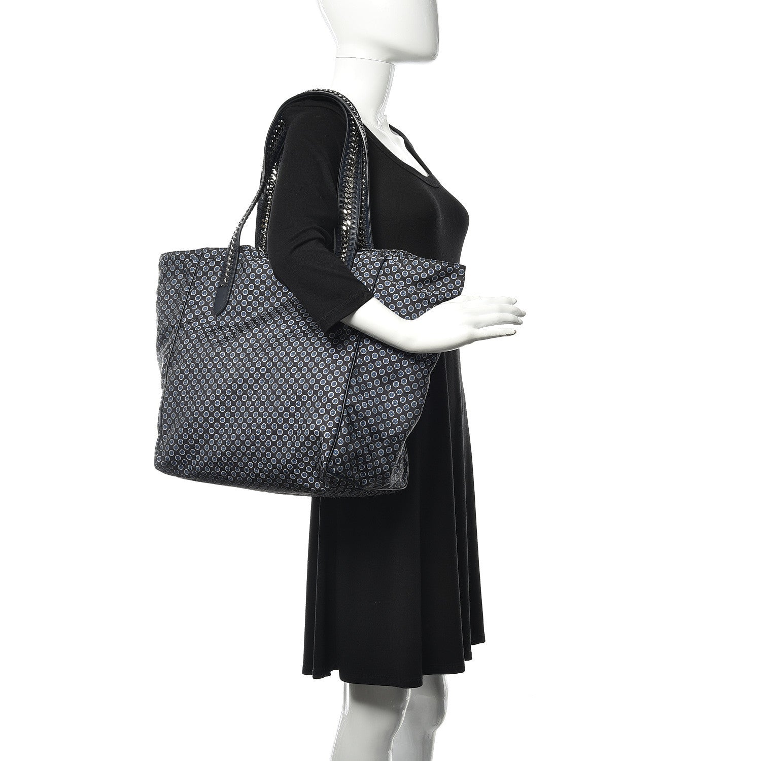 Stella McCartney Nylon Go Flower Print Falabella Tote Blue 2 of 9