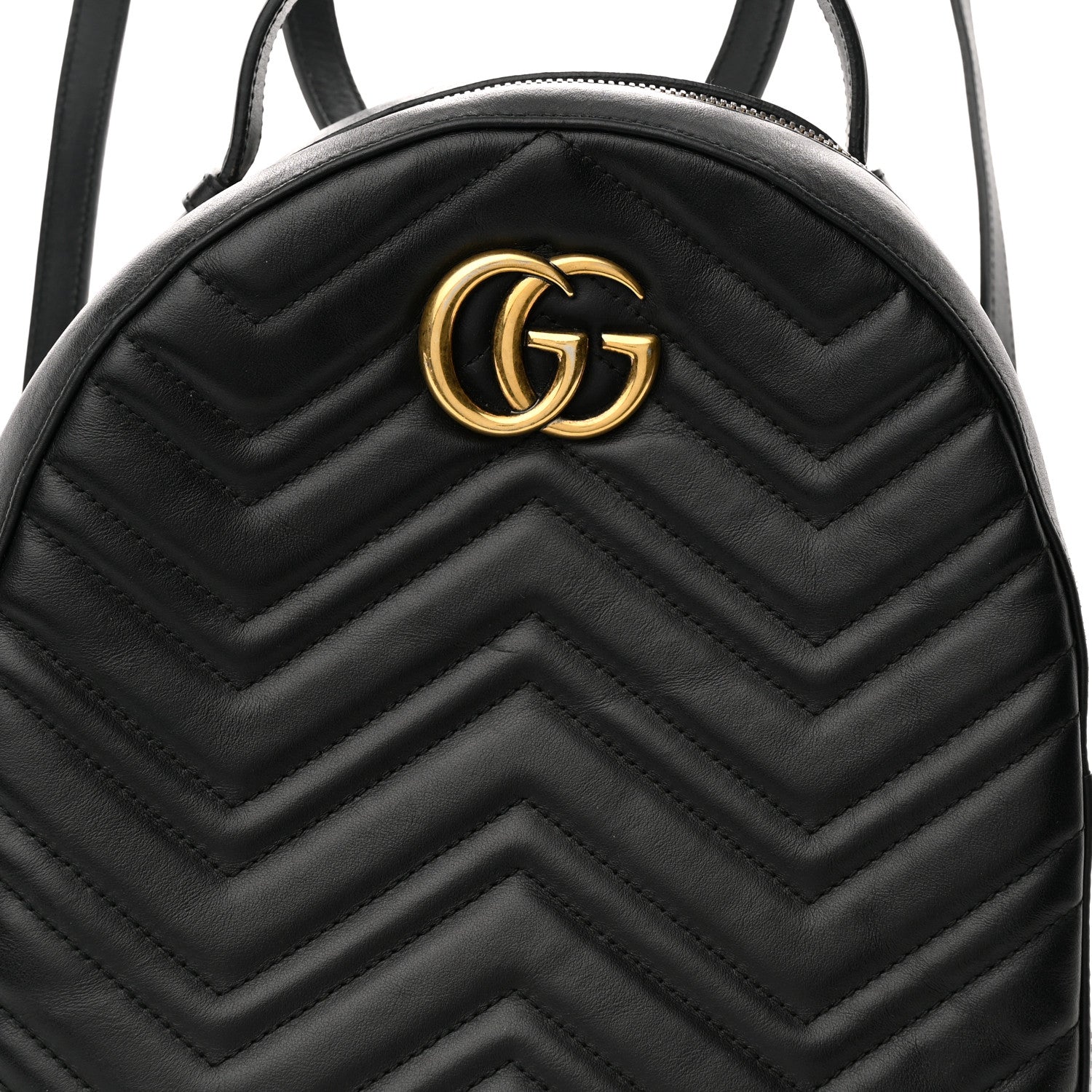 Gucci Calfskin Matelasse GG Marmont Backpack Black 8 of 13