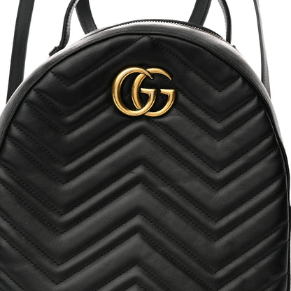 Gucci Calfskin Matelasse GG Marmont Backpack Black 8 of 13
