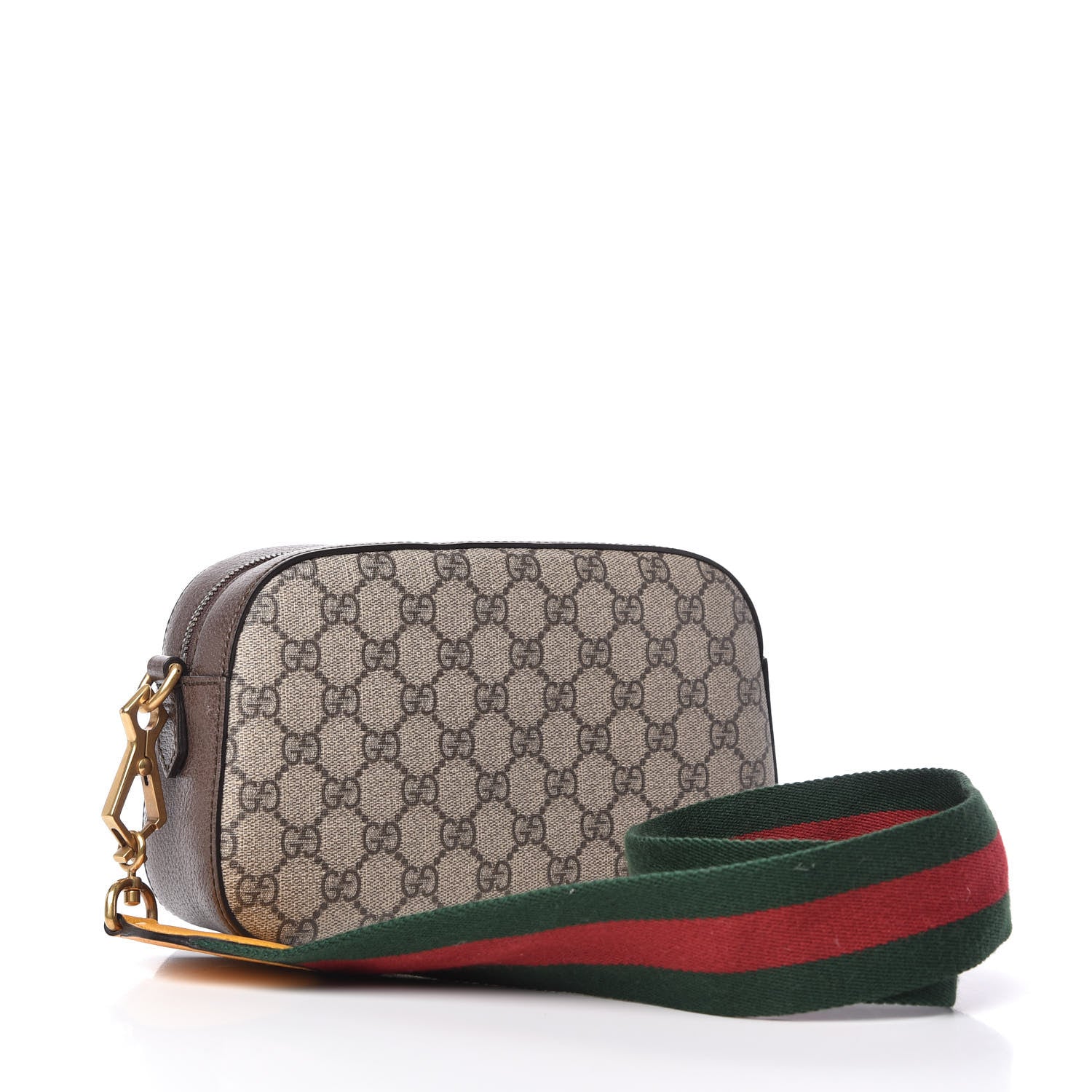 Gucci GG Supreme Monogram Web Neo Vintage Shoulder Bag Beige New Acero Crop 3 of 11