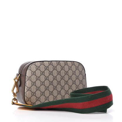 Gucci GG Supreme Monogram Web Neo Vintage Shoulder Bag Beige New Acero Crop 3 of 11