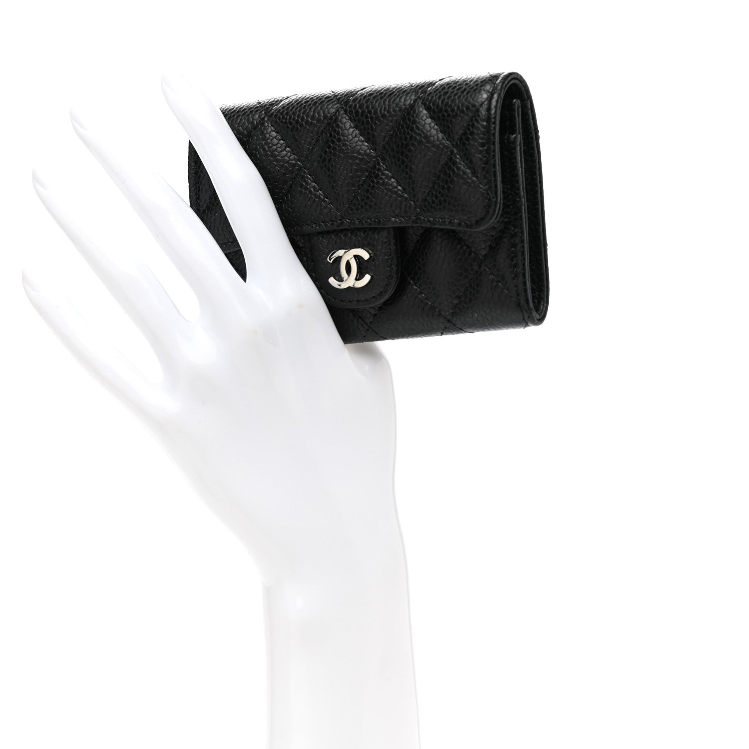 Chanel Caviar Quilted Flap Card Holder Black 2 of 9