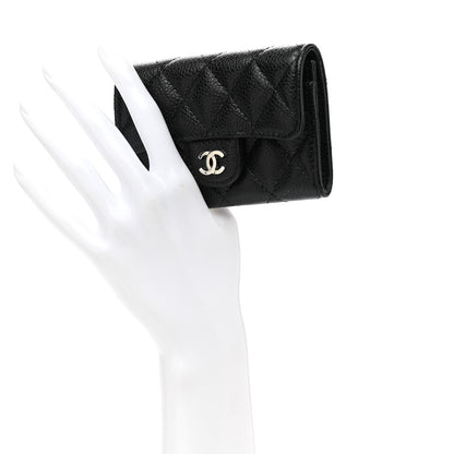 Chanel Caviar Quilted Flap Card Holder Black 2 of 9
