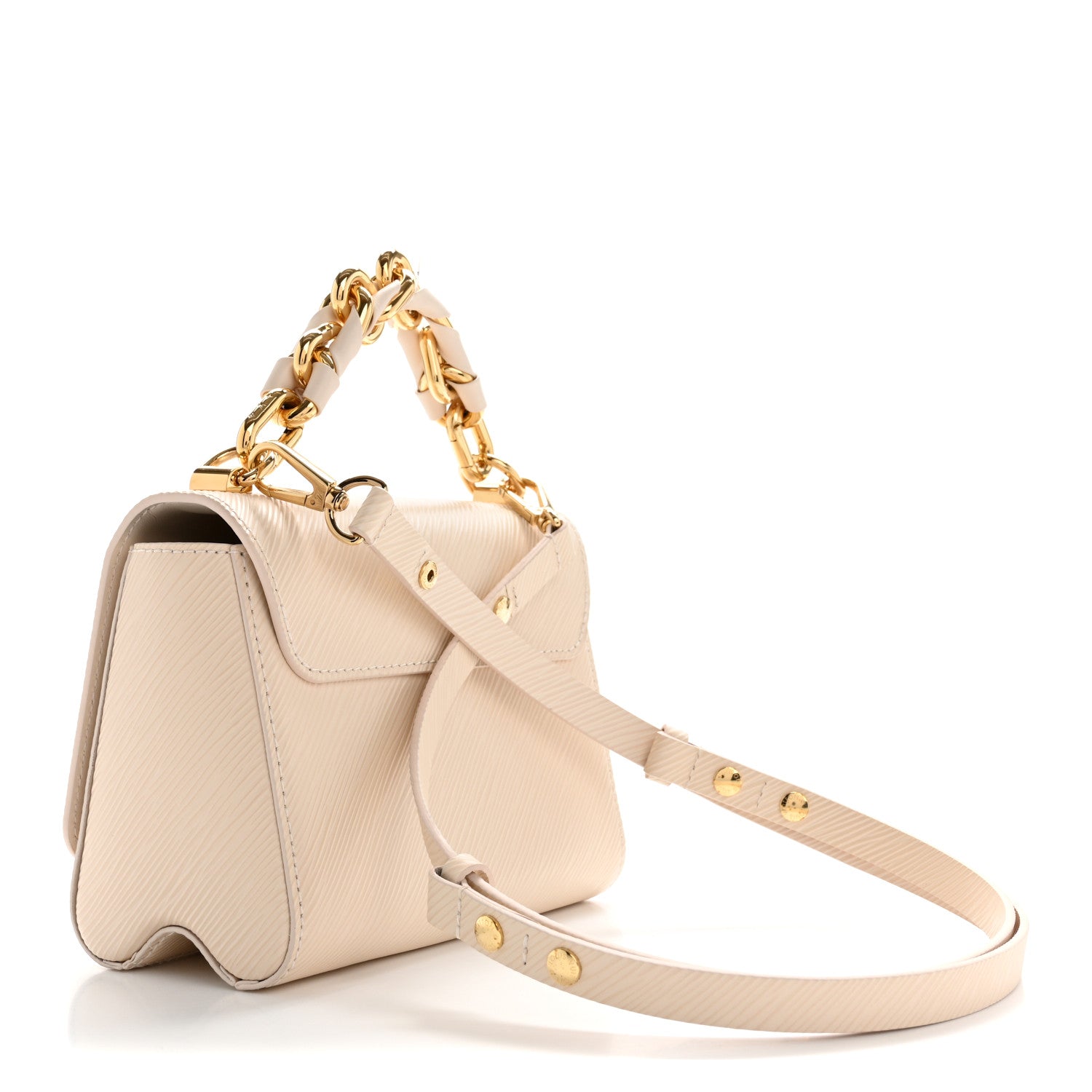 Louis Vuitton Epi Twist Braided Chain Shoulder Bag PM Quartz White 3 of 10