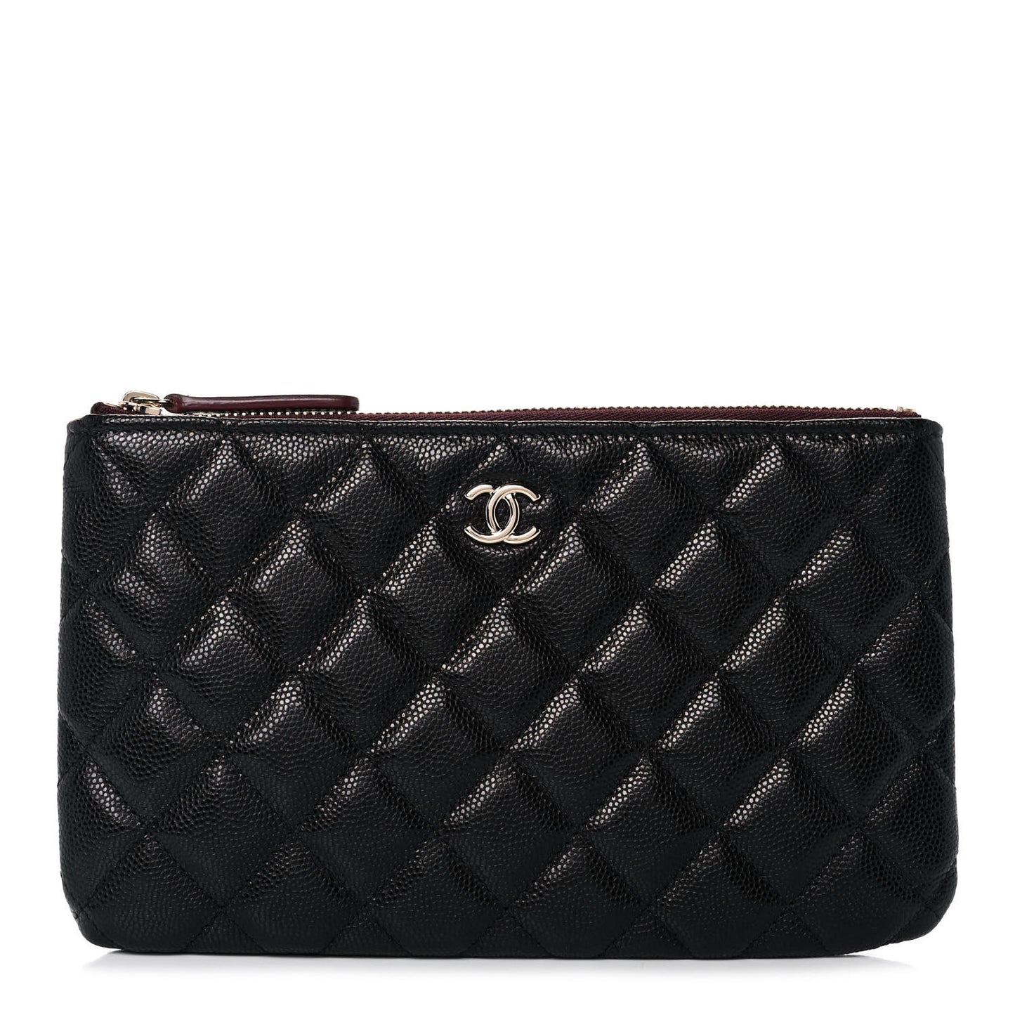 Caviar Quilted Cosmetic Case Black