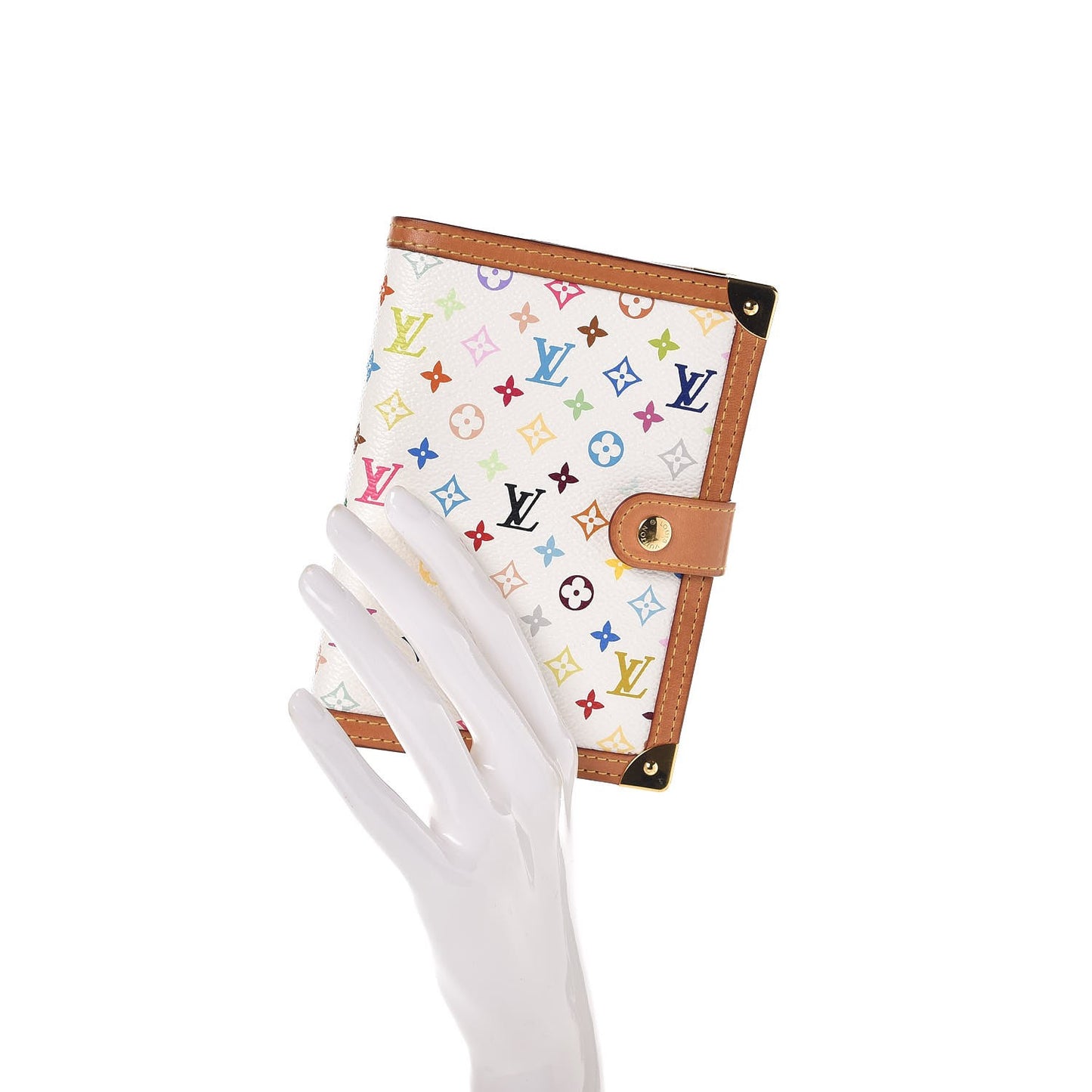 Monogram Multicolor Small Ring Agenda Cover White