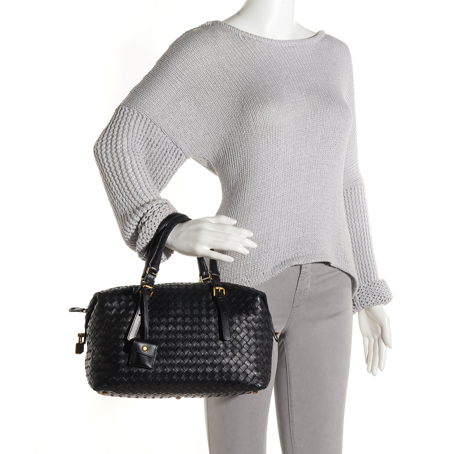 Nappa Intrecciato Montaigne Bag Black
