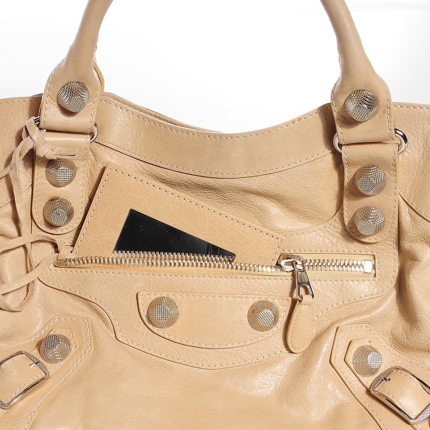Balenciaga Agneau Giant 21 Silver Hardware City Sahara 13 of 15