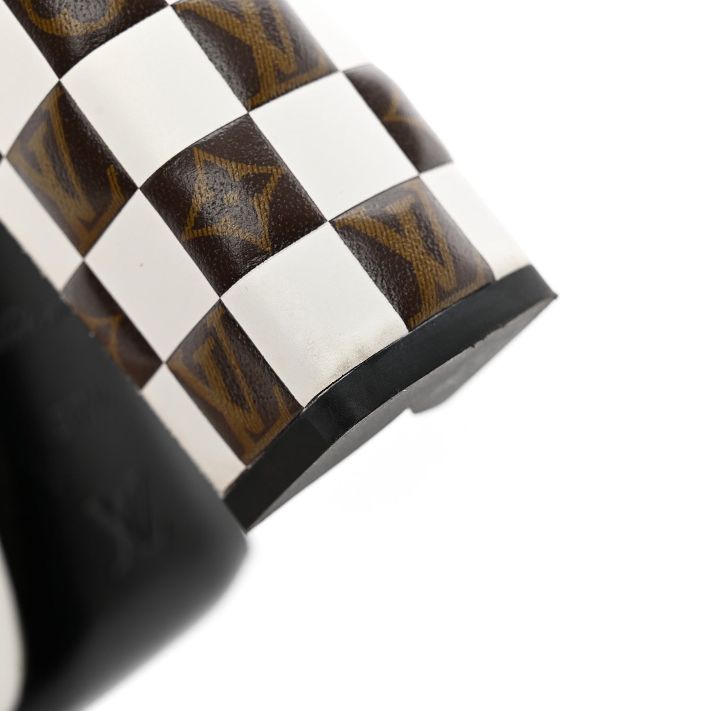 Calfskin Monogram Damier Tressage Matchmake Cross Sandals 37.5 White