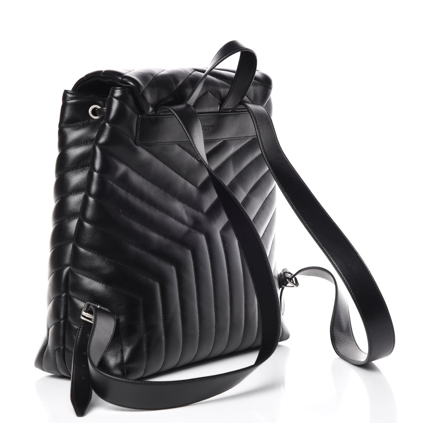 Calfskin Y Quilted Monogram Medium Loulou Backpack Black