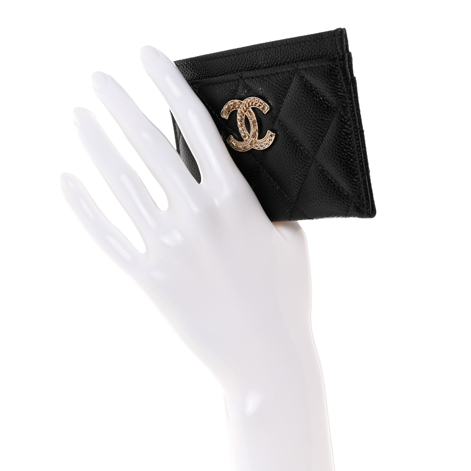 Chanel Caviar Quilted Multi Chain CC Card Holder Black 2 of 8