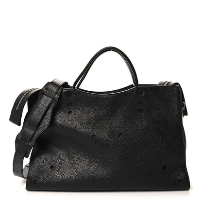 Balenciaga Veau Soyeux Perforated Blackout Hardware City Black 1 of 11