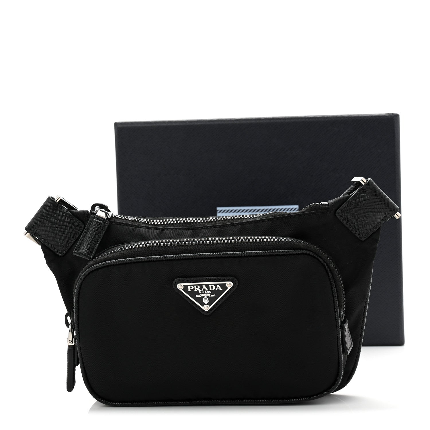 Prada Re-Nylon Saffiano Belt Bag Black 10 of 10