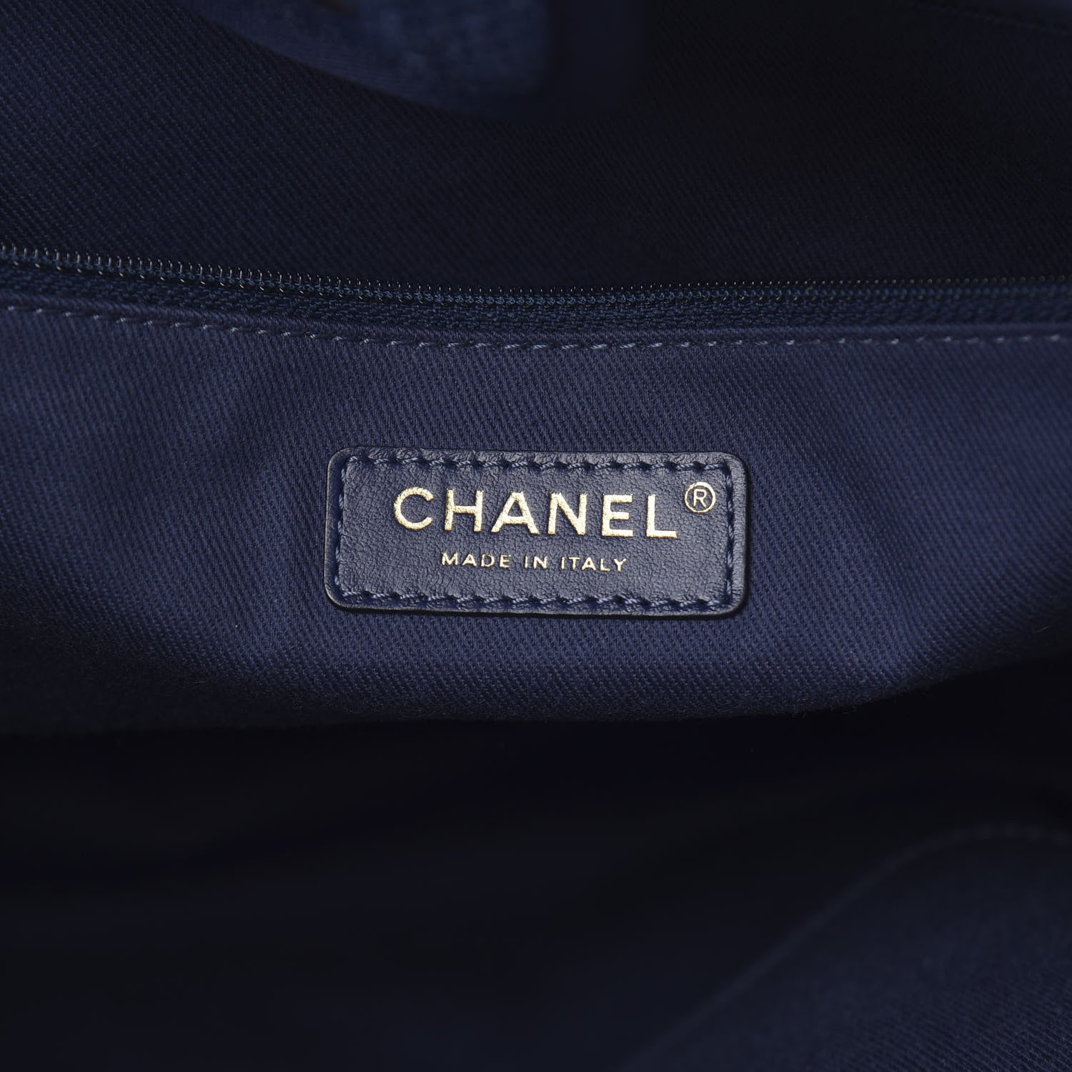 Chanel Mixed Fibers Striped Medium Deauville Tote Navy Blue 6 of 13
