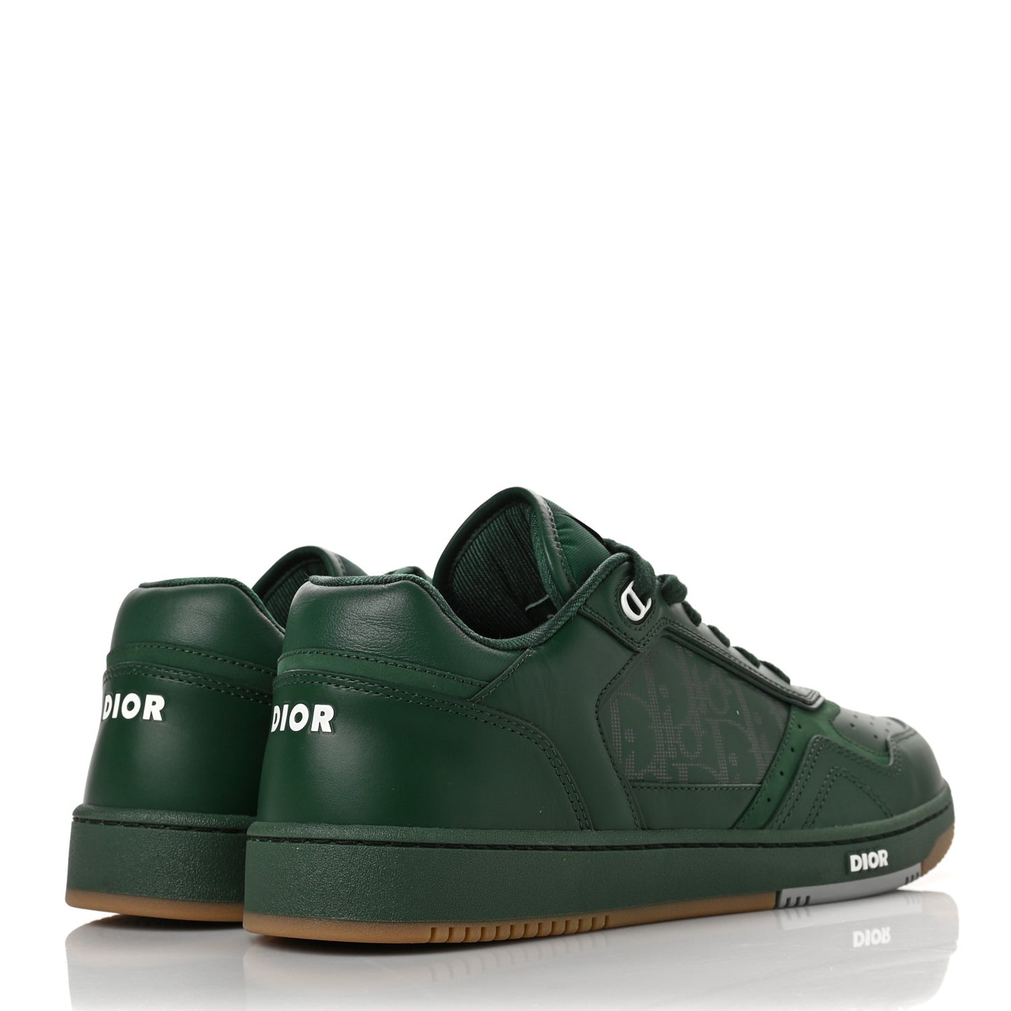 Smooth Calfskin Oblique Galaxy Mens B27 Low Top Sneakers 43 Green Beige