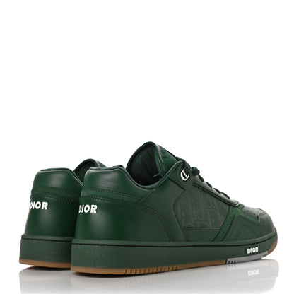 Christian Dior Smooth Calfskin Oblique Galaxy Mens B27 Low Top Sneakers 43 Green Beige 4 of 8