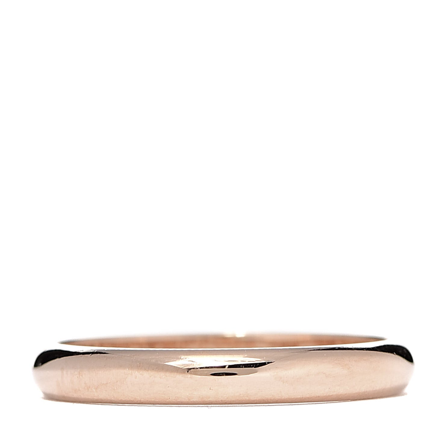 18K Pink Gold Diamond 2.6mm 1895 Wedding Band Ring 49 4.75
