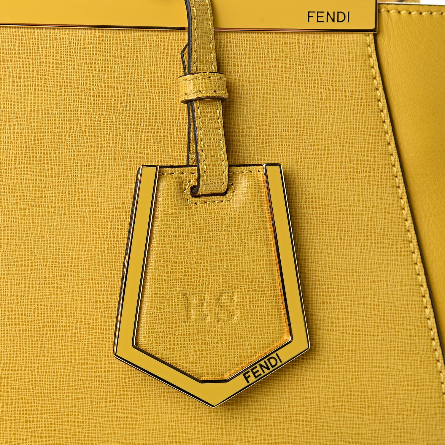 Fendi Vitello Elite Regular 2Jours Tote Mustard 10 of 11