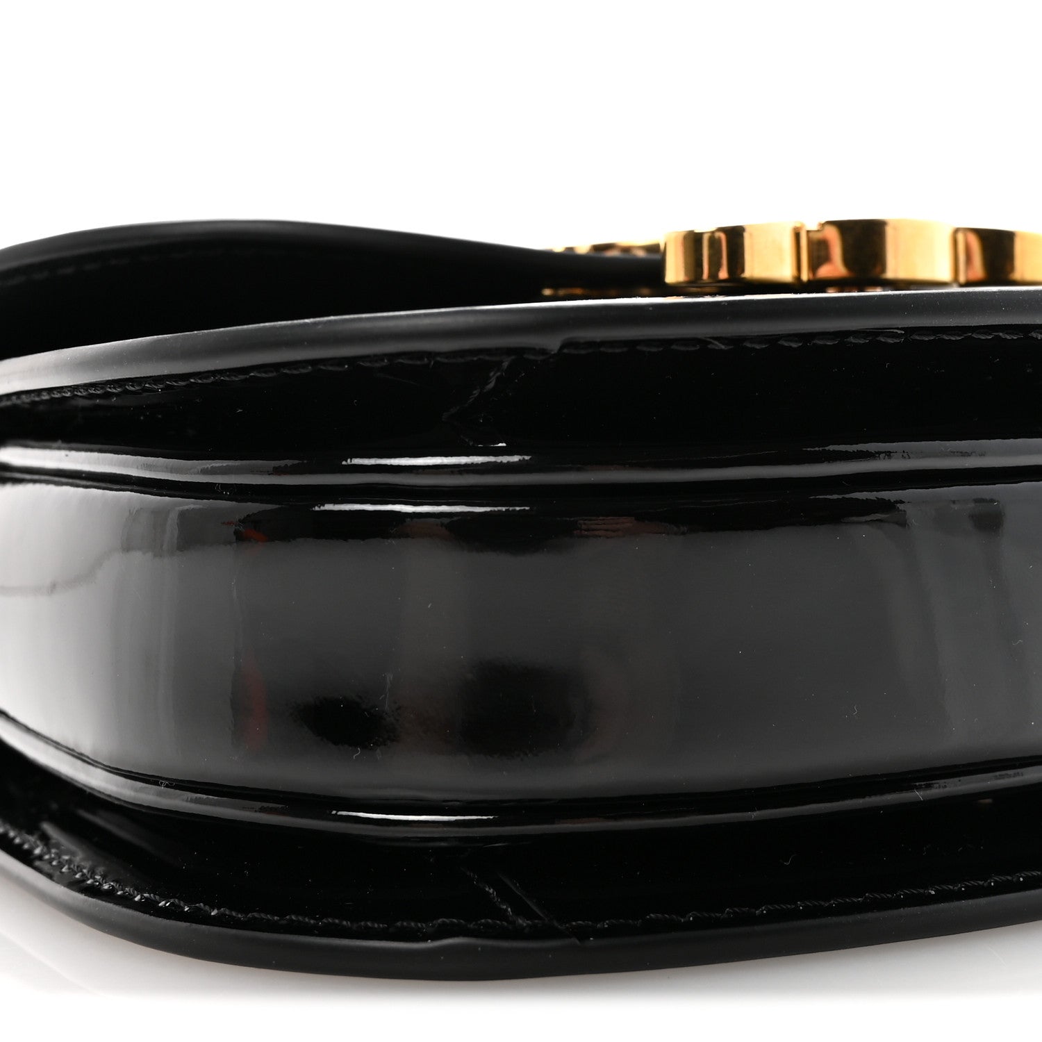 Celine Patent Calfskin Triomphe Mini Besace Clea Black 8 of 10