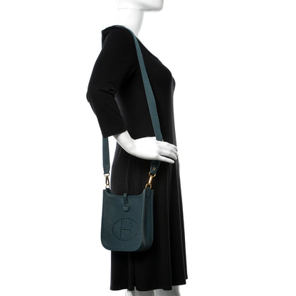 Hermes Taurillon Clemence Evelyne TPM Vert Cypress 2 of 9