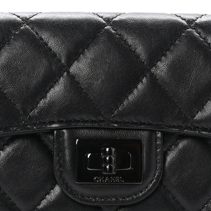 Chanel Aged Calfskin Quilted Reissue Flap Card Holder So Black 9 of 10